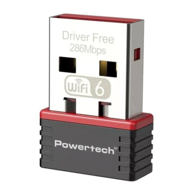 Powertech POWERTECH ασύρματος USB αντάπτορας δικτύου PT-1383, 300Mbps WiFi 6