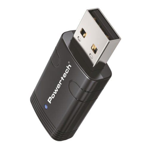 Powertech POWERTECH ασύρματος USB αντάπτορας δικτύου & Bluetooth 5.3 PT-1387, 900Mbps WiFi 6