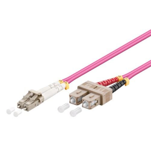 GOOBAY GOOBAY καλώδιο οπτικής ίνας LC-UPC σε SC-UPC 95943, Multimode OM4, 1m, βιολετί