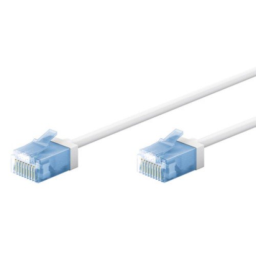 GOOBAY GOOBAY καλώδιο δικτύου 74284, CAT 6A U/UTP, ultra slim, copper, 500MHz, 0.25m, λευκό
