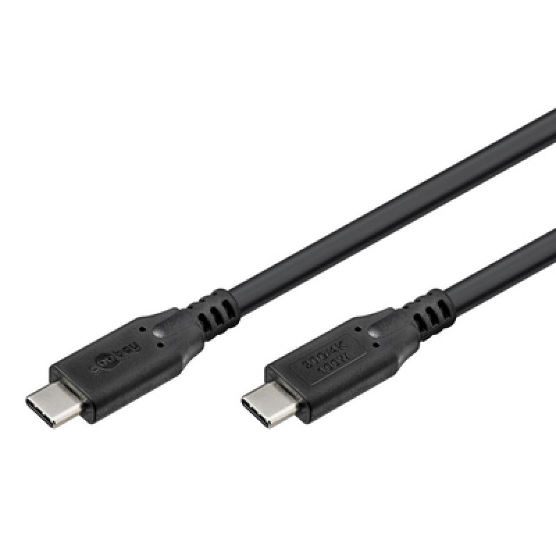 GOOBAY GOOBAY καλώδιο USB-C 74196, USB4, 100W, 20Gbps, 4K/60Hz, 1.5m, μαύρο