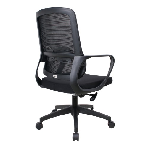 Powertech POWERTECH καρέκλα γραφείου PT-1391 με μπράτσα και ανάκλιση, ρυθμιζόμενο ύψος, μαύρη