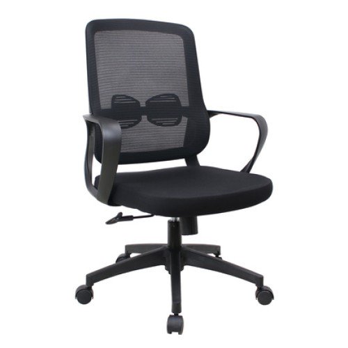 Powertech POWERTECH καρέκλα γραφείου PT-1391 με μπράτσα και ανάκλιση, ρυθμιζόμενο ύψος, μαύρη