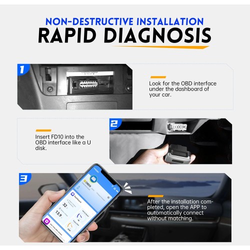 FNIRSI FNIRSI διαγνωστικό αυτοκινήτου OBD II FD10, Bluetooth