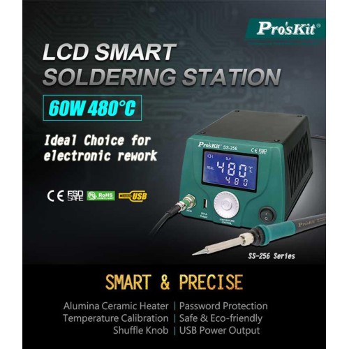 PROSKIT PROSKIT σταθμός συγκόλλησης SS-256B με κολλητήρι, 60W, 200~480 °C