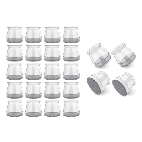 HOME USE HOME USE προστατευτικές τάπες επίπλων HUH-0224, 25-30mm, διάφανες, 24τμχ