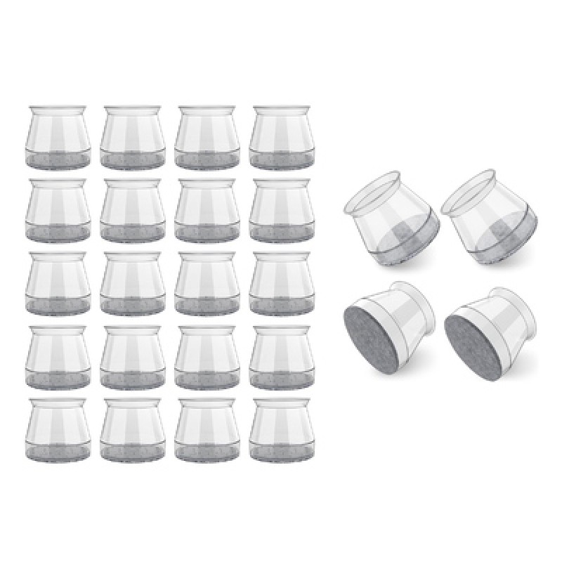 HOME USE HOME USE προστατευτικές τάπες επίπλων HUH-0225, 32-37mm, διάφανες, 24τμχ