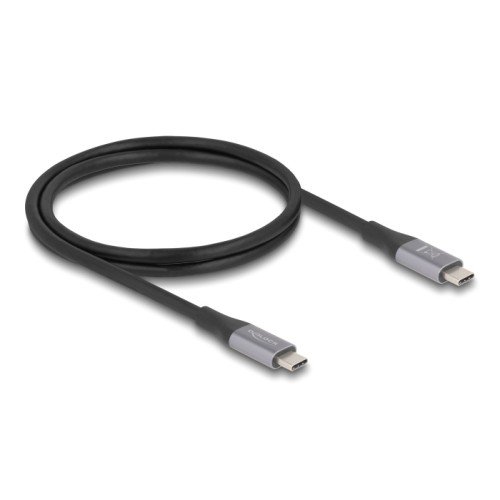 DELOCK DELOCK καλώδιο USB-C 81191, 240W, 40 Gbps, 8K, 1m, E-Marker, μαύρο