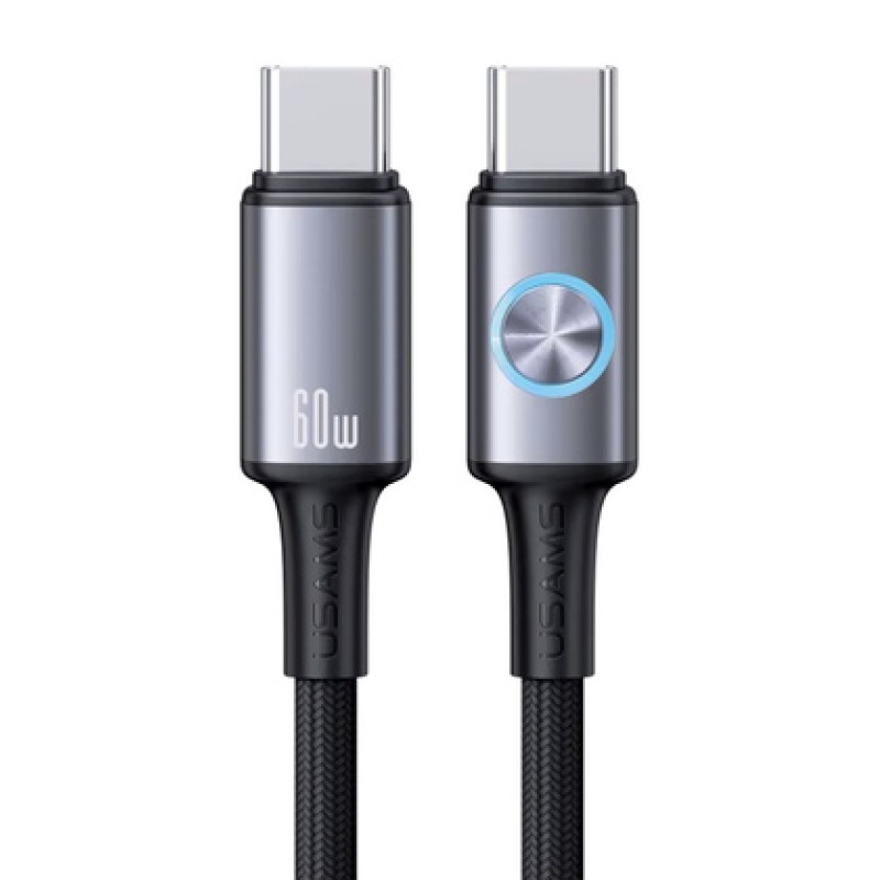 USAMS USAMS καλώδιο USB-C SJ752, 60W, 480Mbps, 1.2m, μαύρο