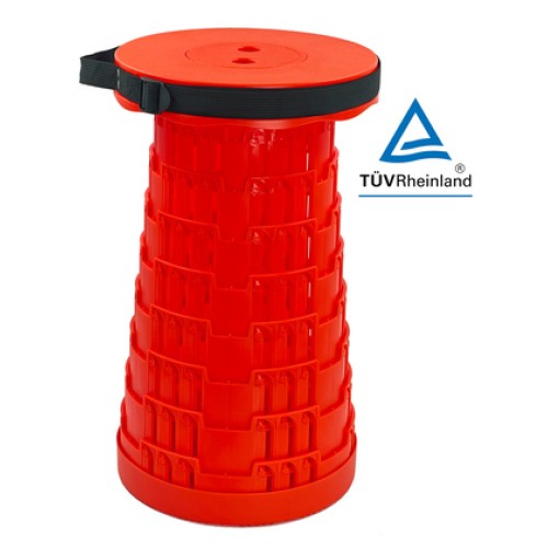 Powertech POWERTECH πτυσσόμενο καρεκλάκι HUH-0233, αντοχή έως 250kg, 25.5x45cm, κόκκινο