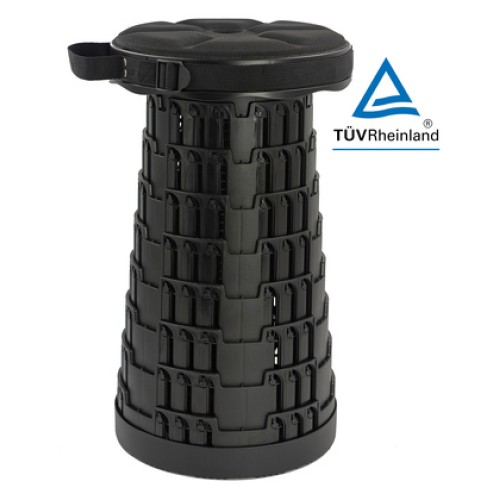 HOME USE HOME USE πτυσσόμενο καρεκλάκι HUH-0235 με μαξιλάρι, αντοχή έως 250kg, 25.5x45cm, μαύρο