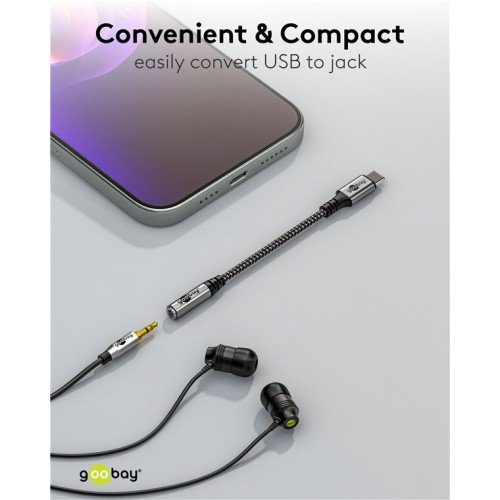 GOOBAY GOOBAY αντάπτορας USB-C σε 3.5mm 74056, γκρι
