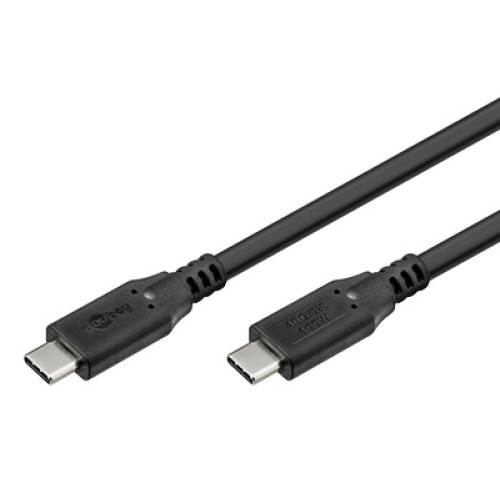 GOOBAY GOOBAY καλώδιο USB-C 74193, USB4, 100W, 40Gbps, 8K/60Hz, 2m, μαύρο