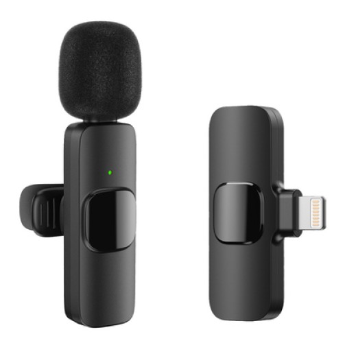 APEXEL APEXEL ασύρματο μικρόφωνο APL-MIC004, Lightning, 2.4GHz, μαύρο