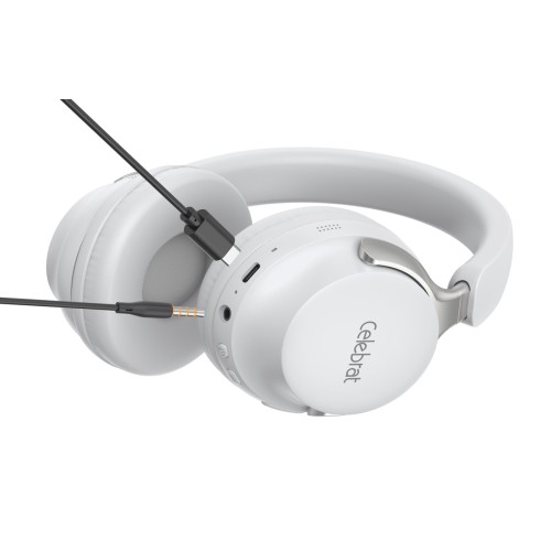 CELEBRAT CELEBRAT headphones A40, ασύρματα & ενσύρματα, 40mm, 250mAh, λευκά