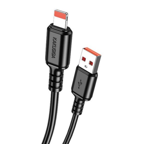 KAKUSIGA KAKUSIGA καλώδιο Lightning σε USB KSC-982, 3A, 480Mbps, 1m, μαύρο