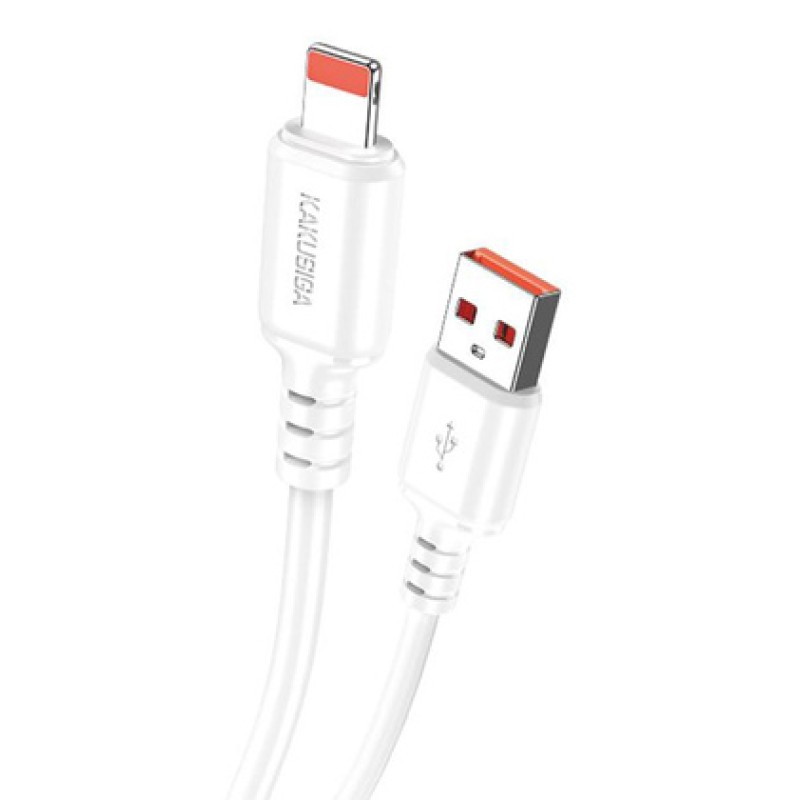KAKUSIGA KAKUSIGA καλώδιο Lightning σε USB KSC-982, 3A, 480Mbps, 1m, λευκό