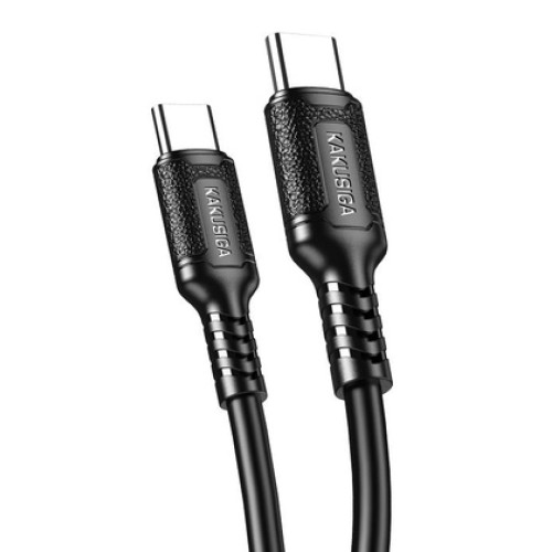 KAKUSIGA KAKUSIGA καλώδιο USB-C σε USB-C KSC-984, σιλικόνης, 60W, 480Mbps, 1m, μαύρο