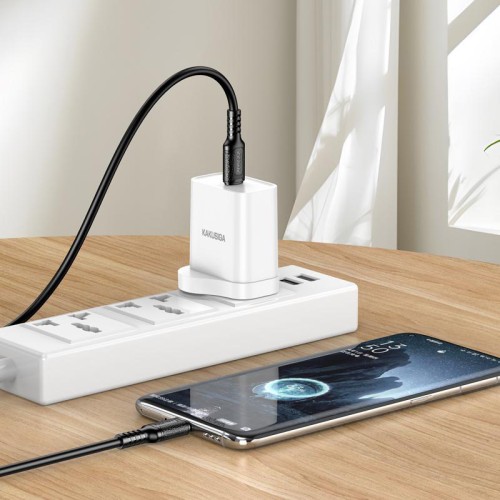 KAKUSIGA KAKUSIGA καλώδιο USB-C σε USB-C KSC-984, σιλικόνης, 60W, 480Mbps, 1m, λευκό