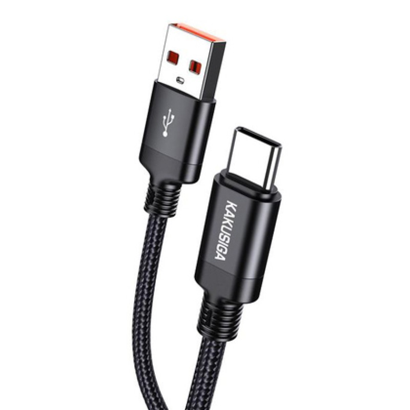 KAKUSIGA KAKUSIGA καλώδιο USB-C σε USB KSC-970, 3A, 480Mbps, 1m, μαύρο