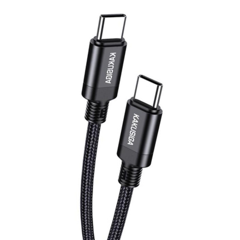 KAKUSIGA KAKUSIGA καλώδιο USB-C σε USB-C KSC-970, 60W, 480Mbps, 1m, μαύρο
