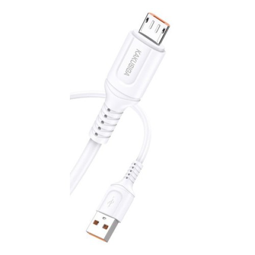 KAKUSIGA KAKUSIGA καλώδιο micro USB σε USB KSC-805, 2.4A, 480Mbps, 1m, λευκό