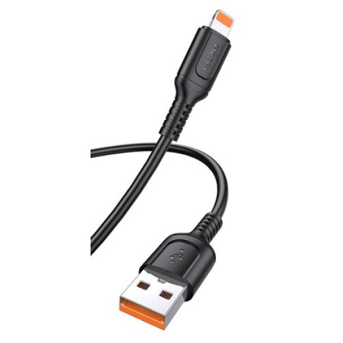 KAKUSIGA KAKUSIGA καλώδιο Lightning σε USB KSC-805, 2.4A, 480Mbps, 1m, μαύρο