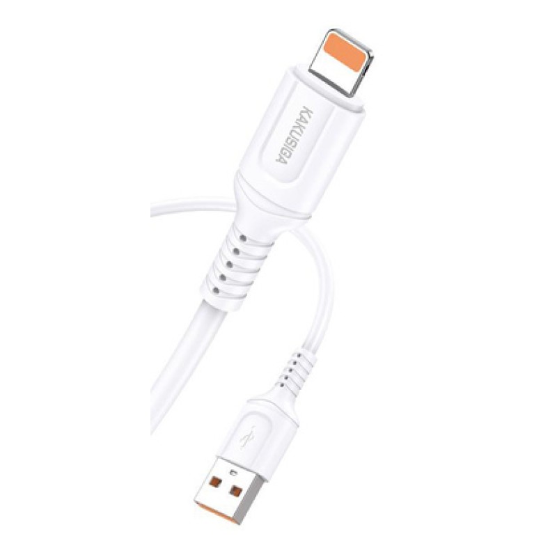 KAKUSIGA KAKUSIGA καλώδιο Lightning σε USB KSC-805, 2.4A, 480Mbps, 1m, λευκό