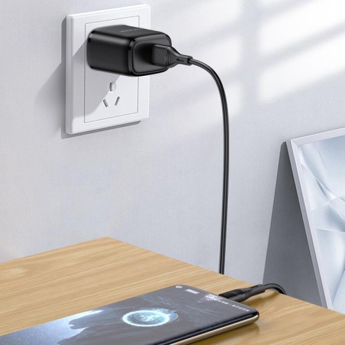 KAKUSIGA KAKUSIGA καλώδιο USB-C σε USB KSC-953, σιλικόνης, 3A, 480Mbps, 1m, μαύρο