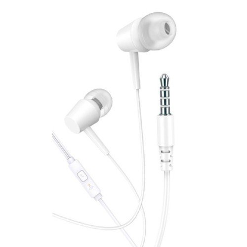 KAKUSIGA KAKUSIGA earphones με μικρόφωνο KSC-1303, 3.5mm σύνδεση, 10mm, 1.1m, λευκά