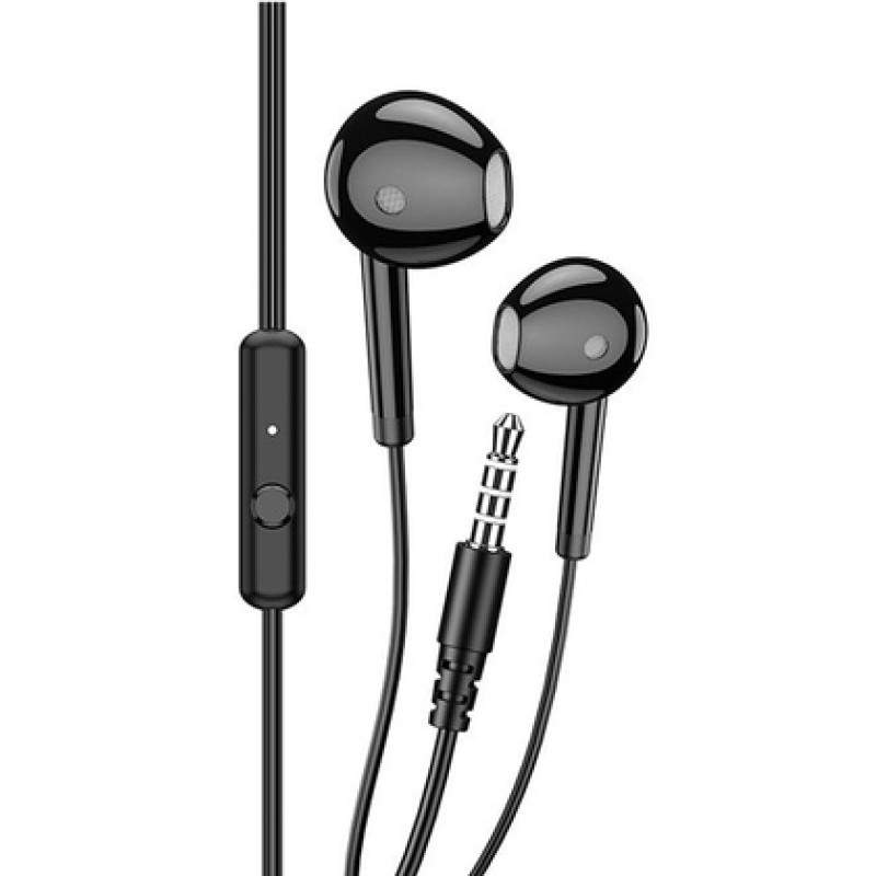 KAKUSIGA KAKUSIGA earphones με μικρόφωνο KSC-1301, 3.5mm σύνδεση, 14mm, 1.1m, μαύρα