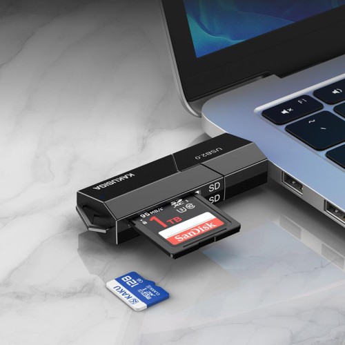 KAKUSIGA KAKUSIGA card reader KSC-1411 για SD & micro SD, 480Mbps, USB σύνδεση, μαύρο