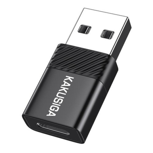 KAKUSIGA KAKUSIGA αντάπτορας USB-C σε USB KSC-1407, 480Mbps, 60W, μαύρος
