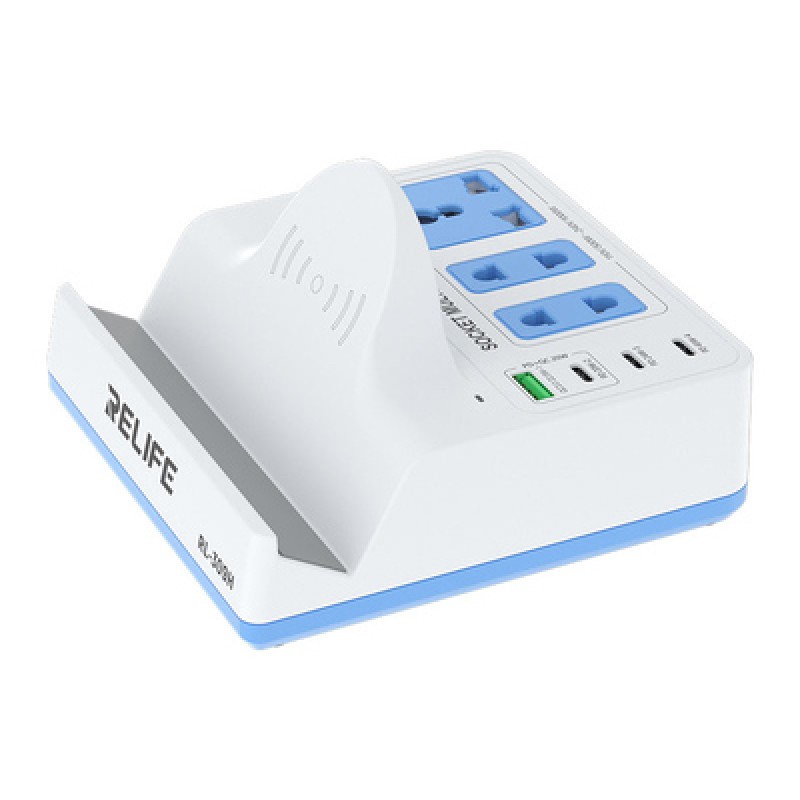 RELIFE RELIFE σταθμός φόρτισης RL-309H, USB/3x USB-C/3x DC/wireless, 72W, λευκός