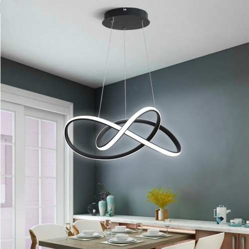 Powertech POWERTECH LED φωτιστικό οροφής HLL-0180, 50W, 4000K, Φ60cm x 120cm, μαύρο
