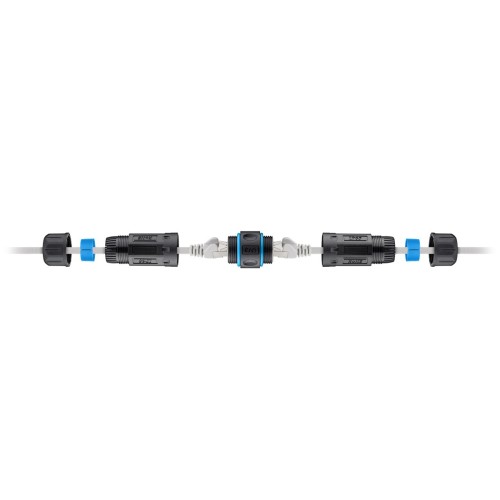 Powertech POWERTECH αδιάβροχος σύνδεσμος RJ45 CAB-N427, CAT 6, IP68, μαύρος