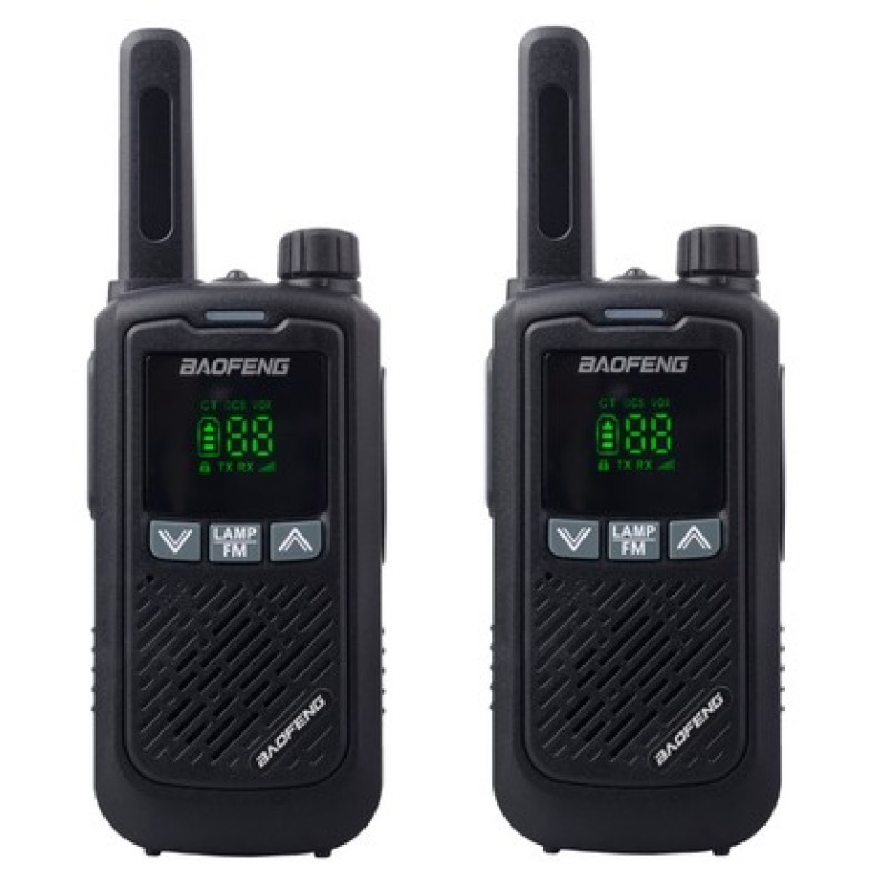 BAOFENG BAOFENG σετ ασύρματοι πομποδέκτες BF-T17, PMR, 0.5W, μαύρο, 2τμχ