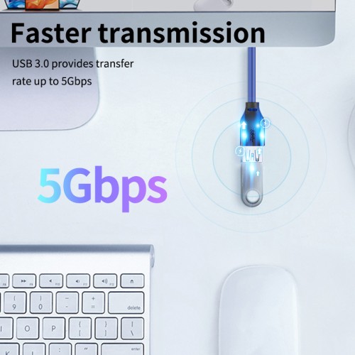 CABLETIME CABLETIME καλώδιο προέκτασης USB 3.0 CT-C160-U3-AMAF, 5Gbps, 2m, μπλε