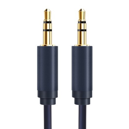 CABLETIME CABLETIME καλώδιο ήχου 3.5mm CT-AV301-H11G, gold plated, 1m, μπλε