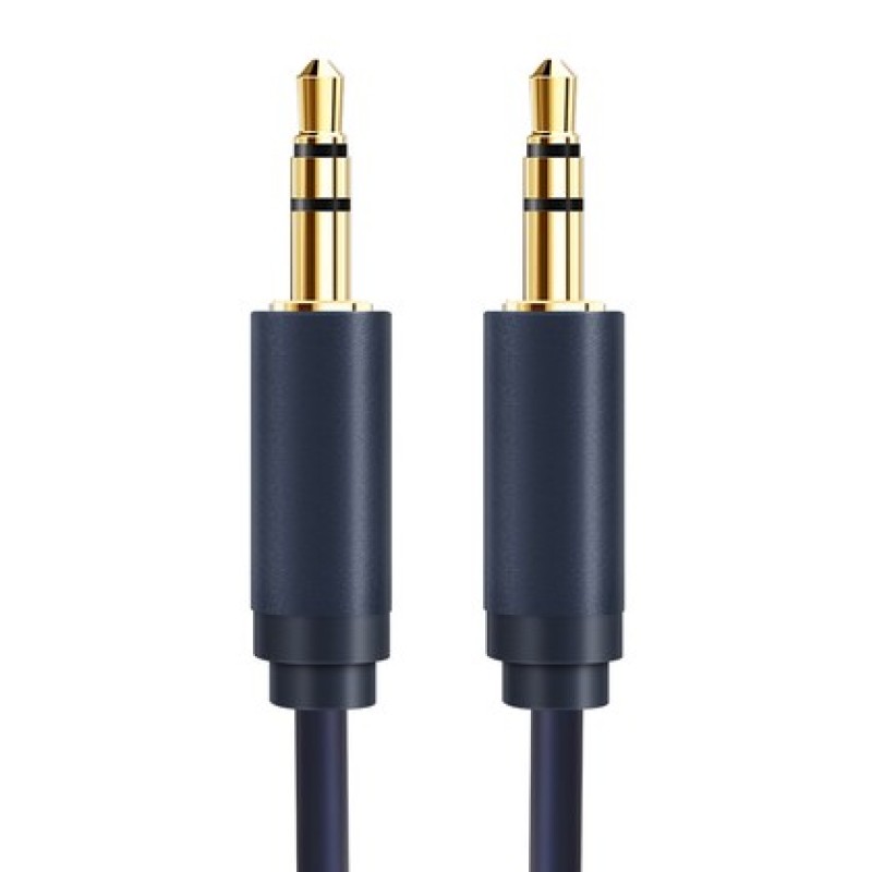 CABLETIME CABLETIME καλώδιο ήχου 3.5mm CT-AV301-H11G, gold plated, 1m, μπλε