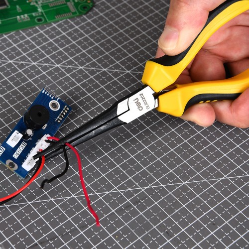 DELI DELI μυτοτσίμπιδο ίσιο DL103202 με αντιολισθητικές λαβές, 150mm