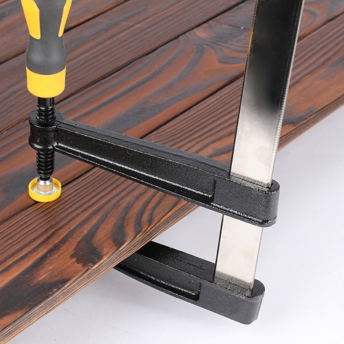 DELI DELI σφιγκτήρας τύπου F DL110525 με μέγιστο άνοιγμα 250mm, μαύρος