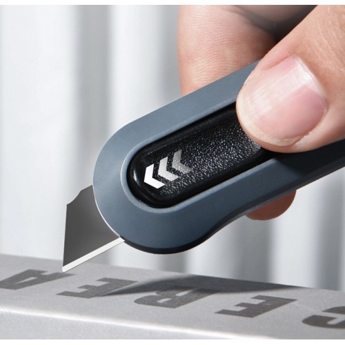 DELI DELI κοπίδι HT4007C, άμεσο άνοιγμα/επαναφορά, πλαστικό, 12mm, γκρι/πορτοκαλί