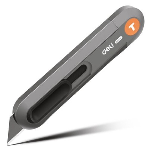 DELI DELI κοπίδι HT4008C, άμεσο άνοιγμα/επαναφορά, πλαστικό, 19mm, γκρι/πορτοκαλί