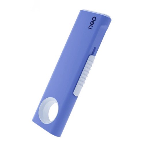 DELI DELI κοπίδι DL408C, άμεσο άνοιγμα/επαναφορά, πλαστικό, 19mm, μπλε