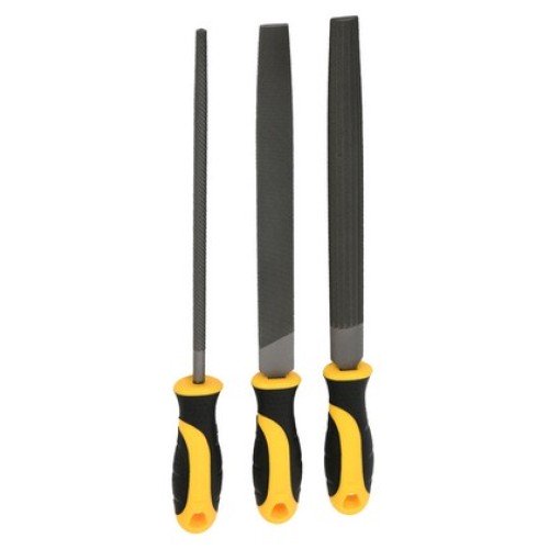 DELI DELI σετ λίμες DL75108 με αντιολισθητική λαβή, μετάλλου, 200mm, 3τμχ