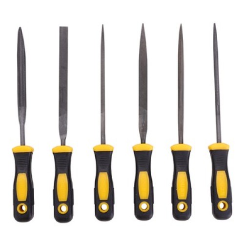 DELI DELI σετ λίμες DL75108 με αντιολισθητική λαβή, μετάλλου, 160mm, 6τμχ