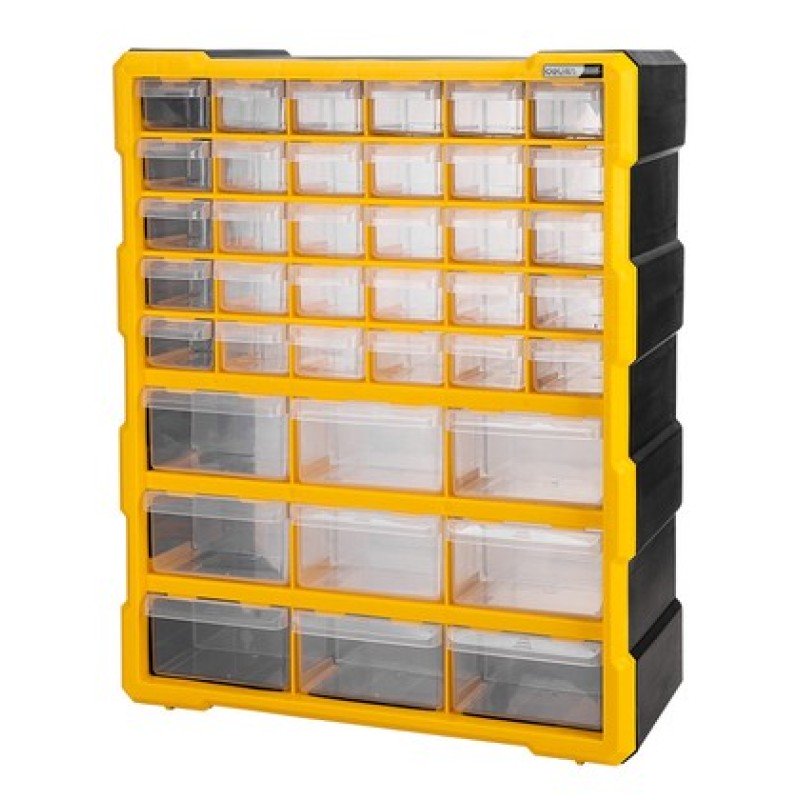 DELI DELI ταμπακιέρα DL432039, 39 θέσεων, 38x16x47.5cm, πλαστική, κίτρινη/μαύρη