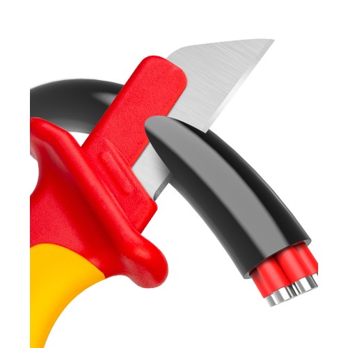 DELI DELI μαχαίρι ηλεκτρολόγου DL515185, αντιολισθητική λαβή, VDE 1000V, 185mm