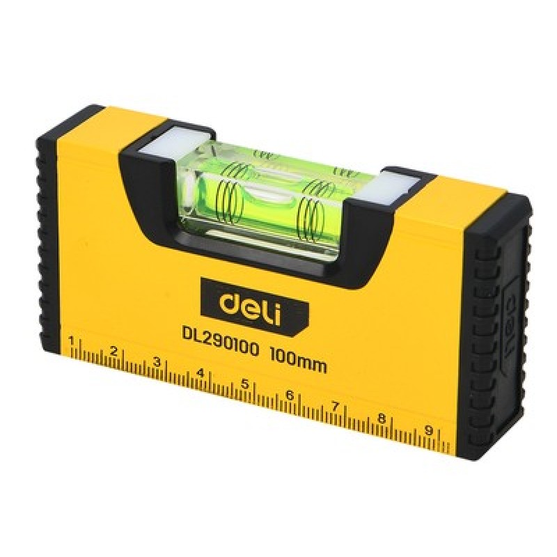 DELI DELI αλφάδι DL290100 με 1 μάτι & κλίμακα, αλουμινίου, 10cm